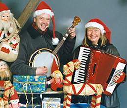 julemusik harmonika banjo violin søemandssange gårdsange